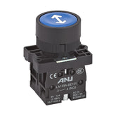 Panel Board Device Push Button Run Blue 1NO