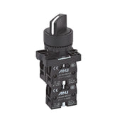 Panel Board Device Selector Switch Black 2NO+1NC