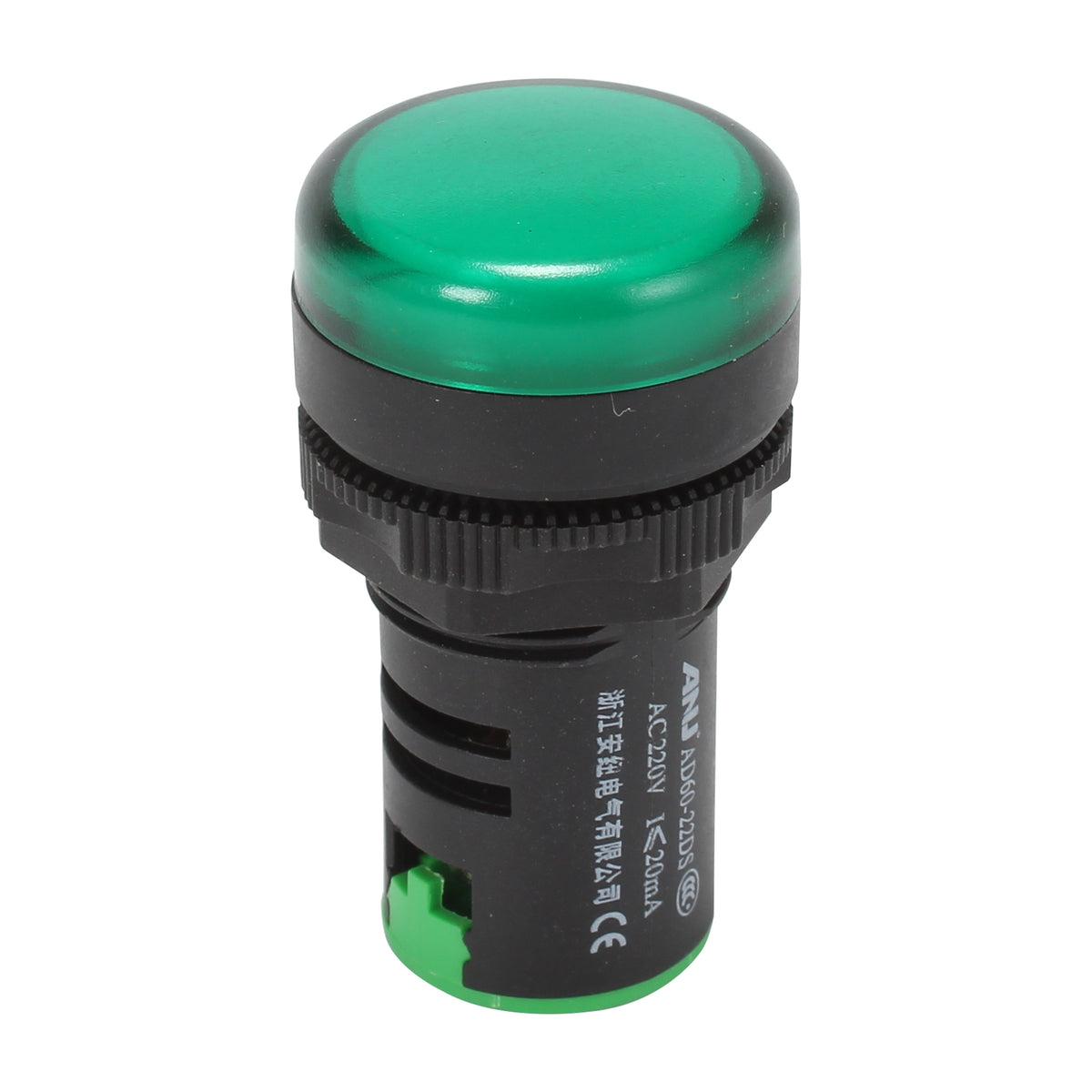 22mm Indicator Light Short Version Black Shell Green