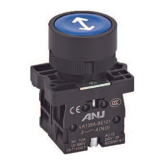 Push Button Run Blue 1NO
