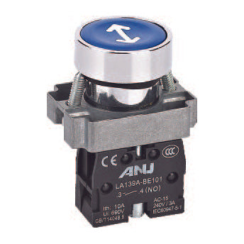 Push Button Run Blue 1NO