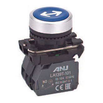Push Button Run Blue 1NO