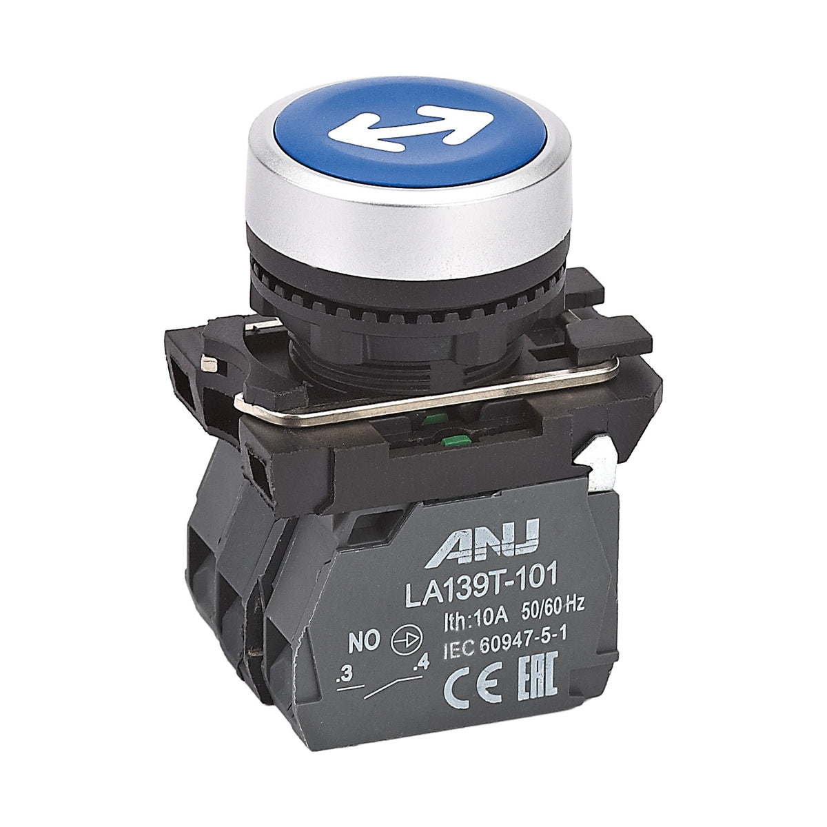 Push Button Run Blue 1NO