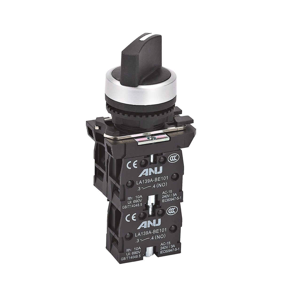 Select Switch Black 1NO+2NC