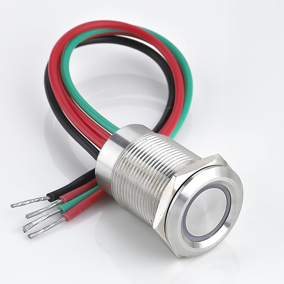 19mm capacitive touch switch Momentary Ring LED Stainless Steel 1 Normally-Open