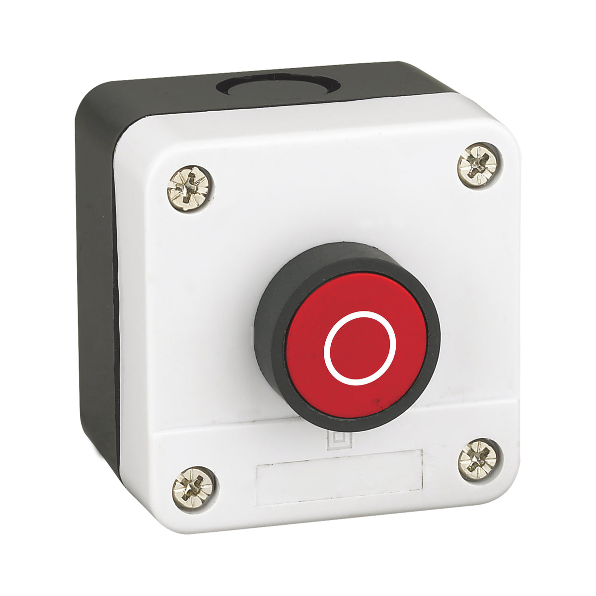1-Hole Push Button Box Red Button with Symbol 'o'