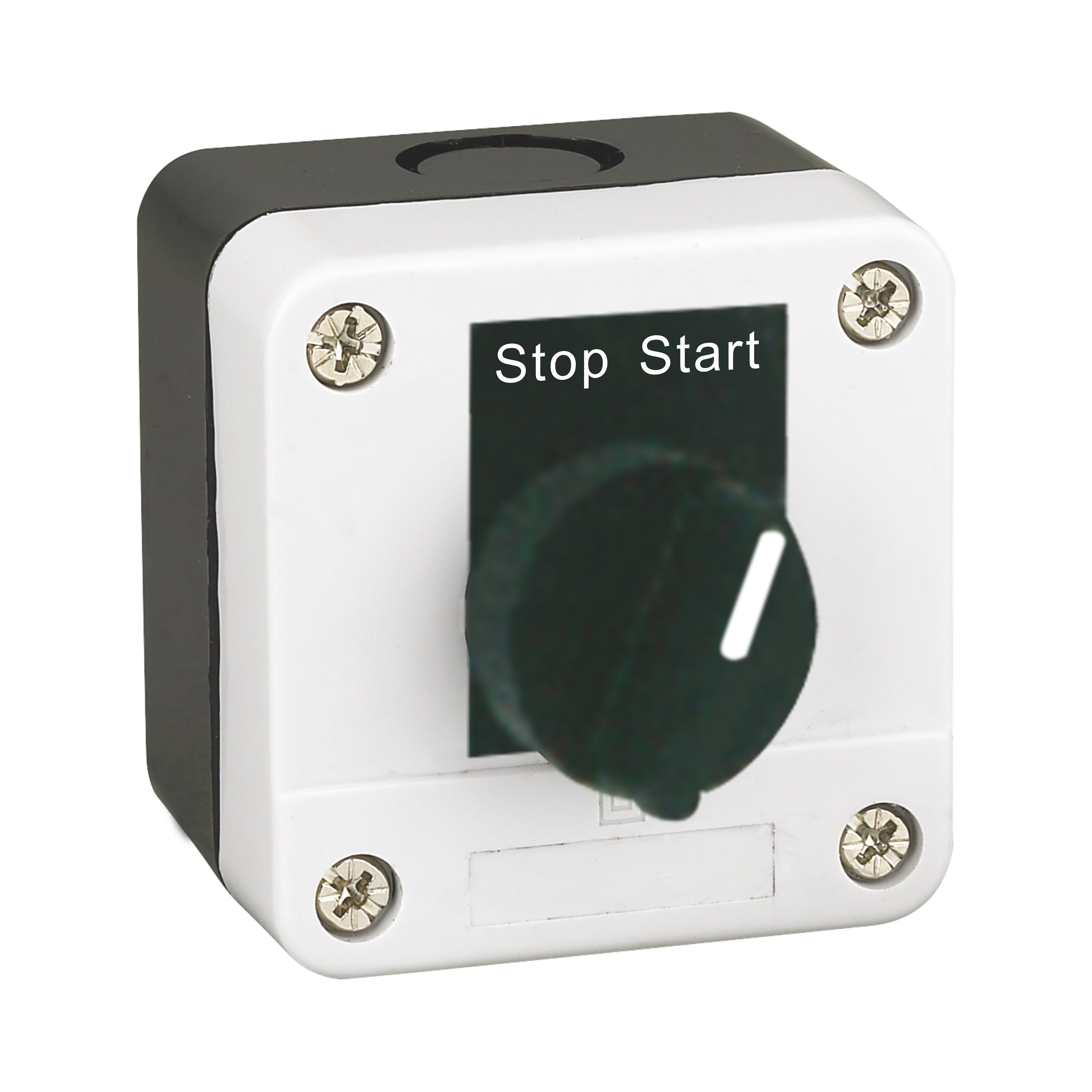 2-Gear Rotary Selector Switch Push Button Box Printed 'Stop Start'