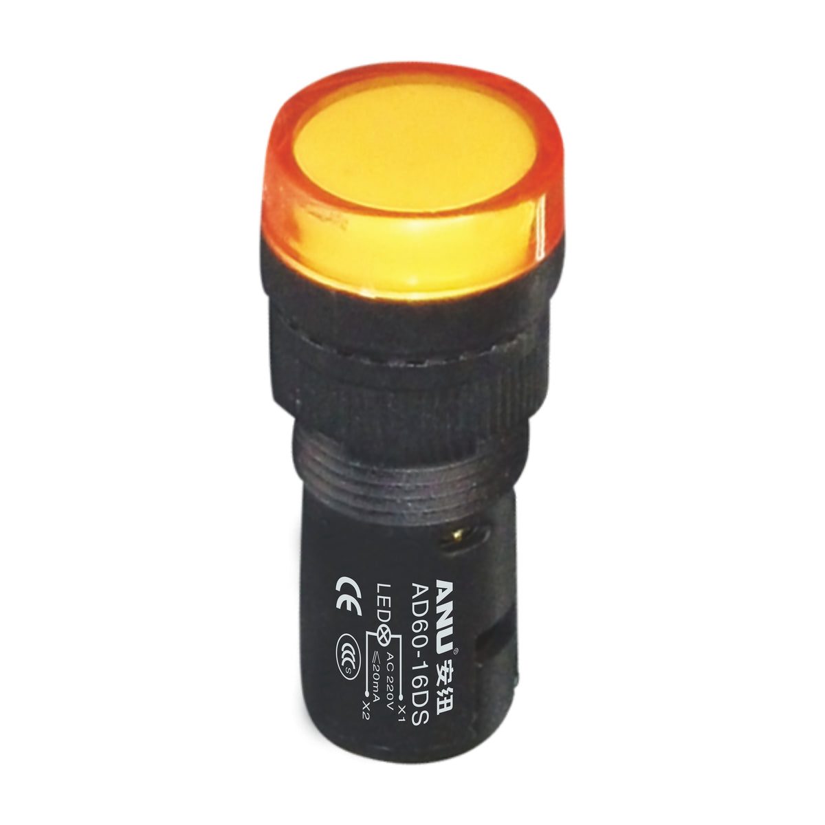 16mm Yellow Indicator Light Screw Pin