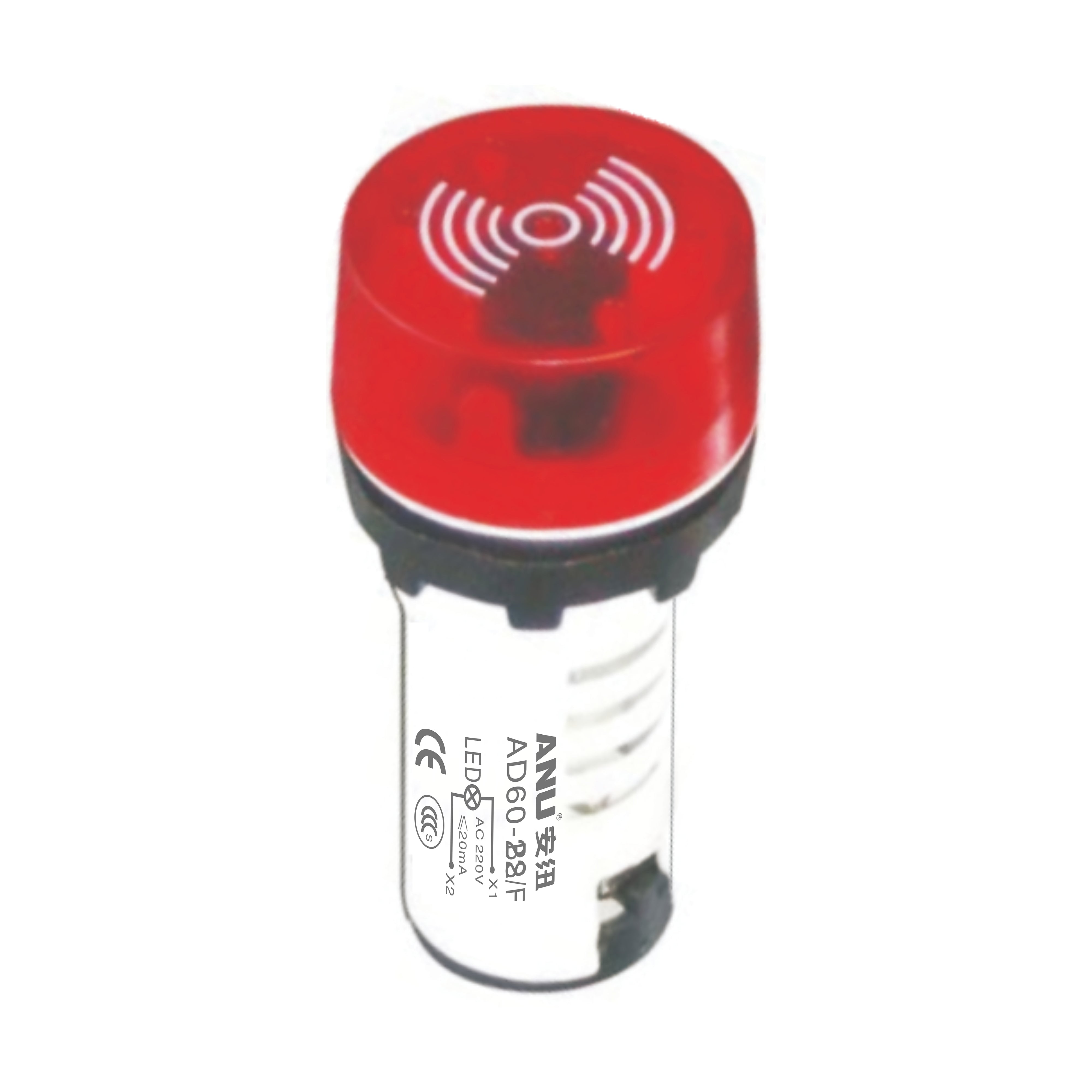 22mm Buzzer with Flashing White Shell Red